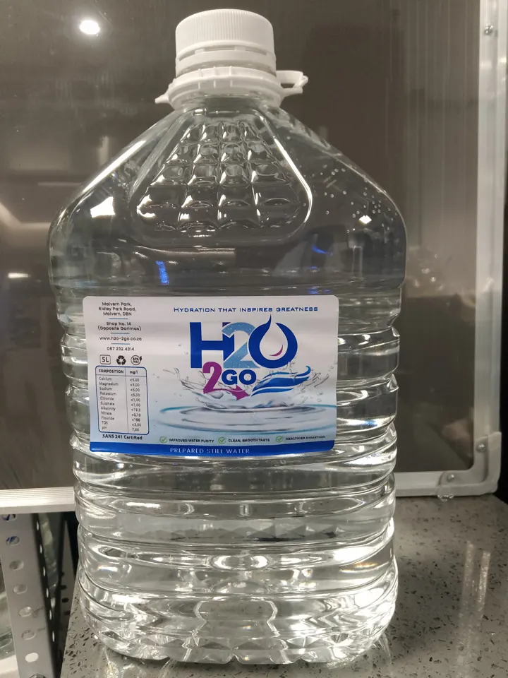 5L bottle of prepared still water